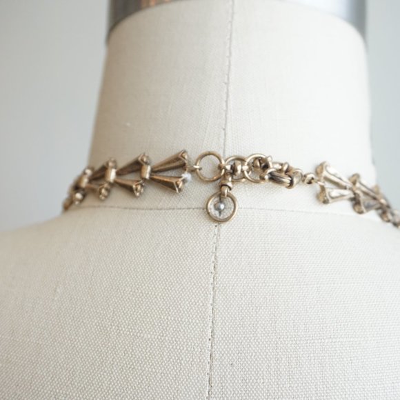 Gold and Brown Statement Necklace - Picture 4 of 4